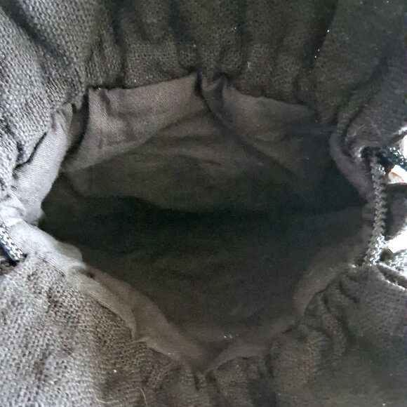 Black Canvas Sequined Elephant Purse - Picture 8 of 10